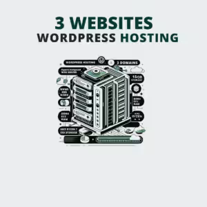 WordPress hosting til 3 websites og domæner.
