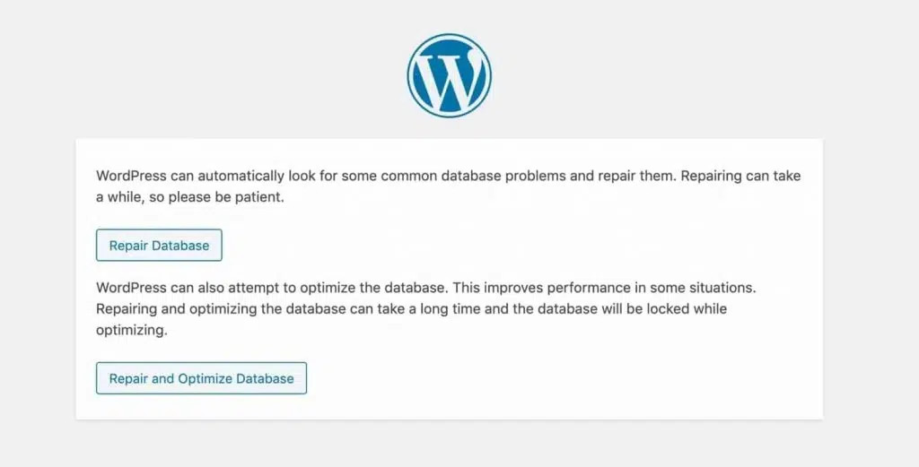 Repairing WordPress database problems