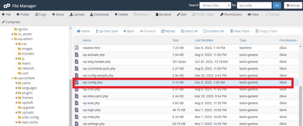 Trin-for-trin guide til at konfigurere Gmail SMTP til WordPress uden plugins Adgang til wp-config via hostingpanel