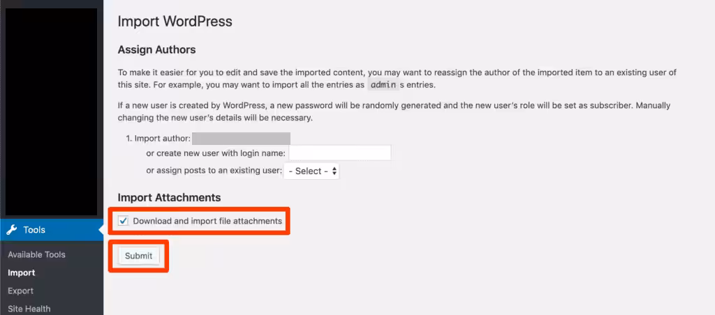 Vælg forfattere til nye importerede indlæg