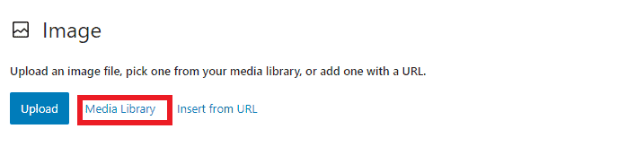 upload media with media library