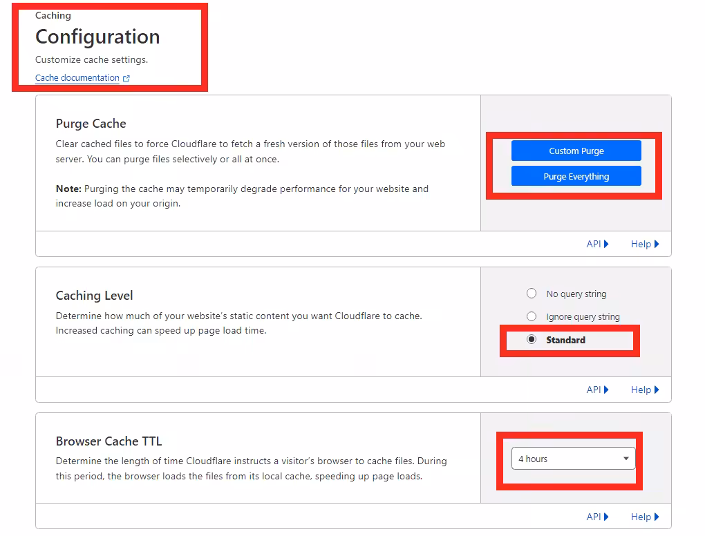 Optimale cachelagringsindstillinger for Cloudflare-websteder til WordPress hjemmesideer