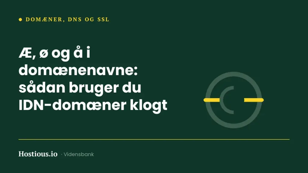 Æ, ø og å i domænenavne: sådan bruger du IDN-domæner klogt Æ, ø og å i domænenavne: sådan bruger du IDN-domæner klogt