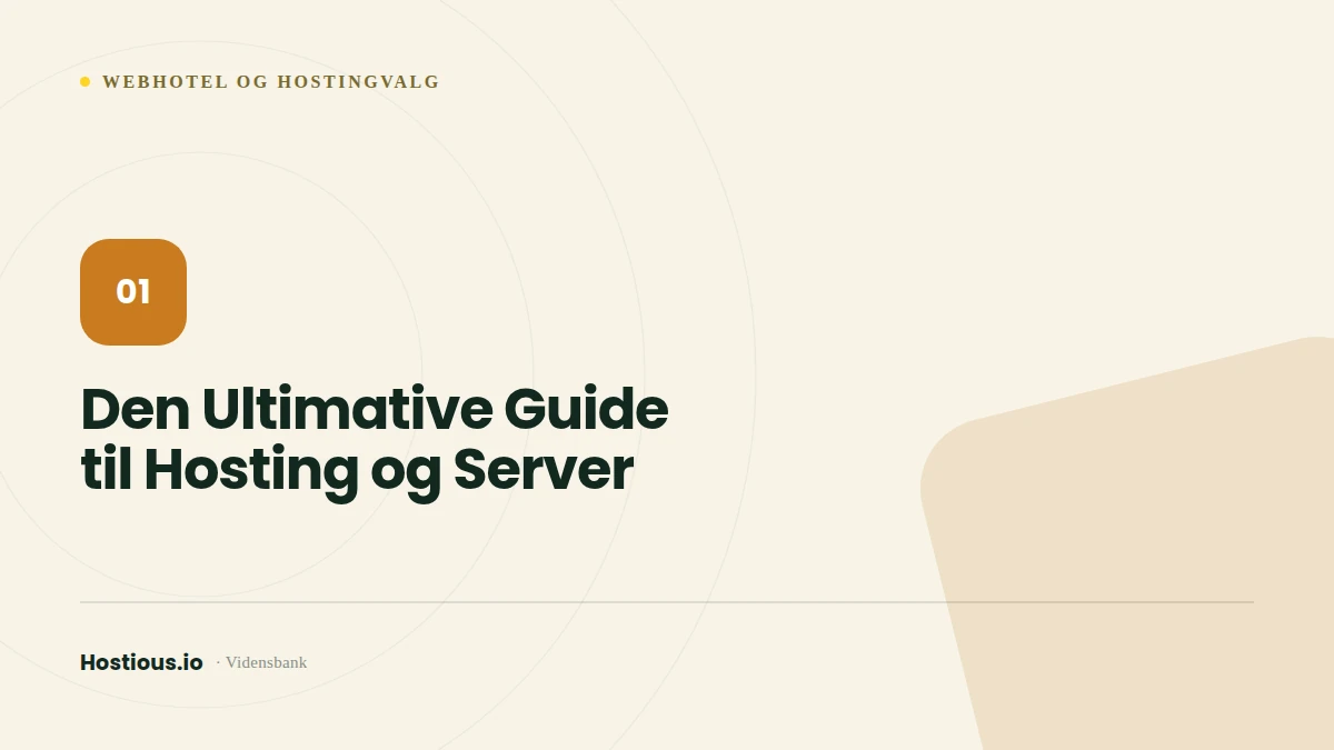 Guide til hosting og server: typerne forklaret