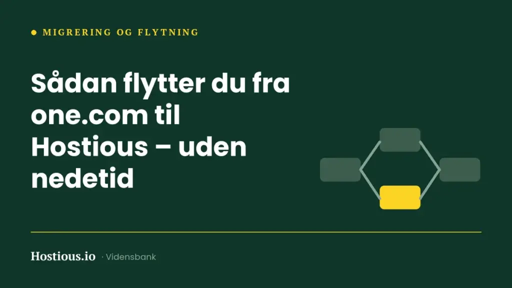 Sådan flytter du fra one.com til Hostious – uden nedetid Sådan flytter du fra one.com til Hostious – uden nedetid