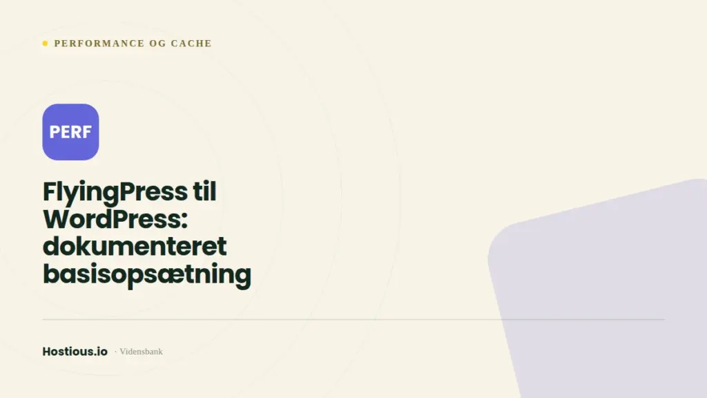FlyingPress til WordPress: dokumenteret basisopsætning FlyingPress til WordPress: dokumenteret basisopsætning