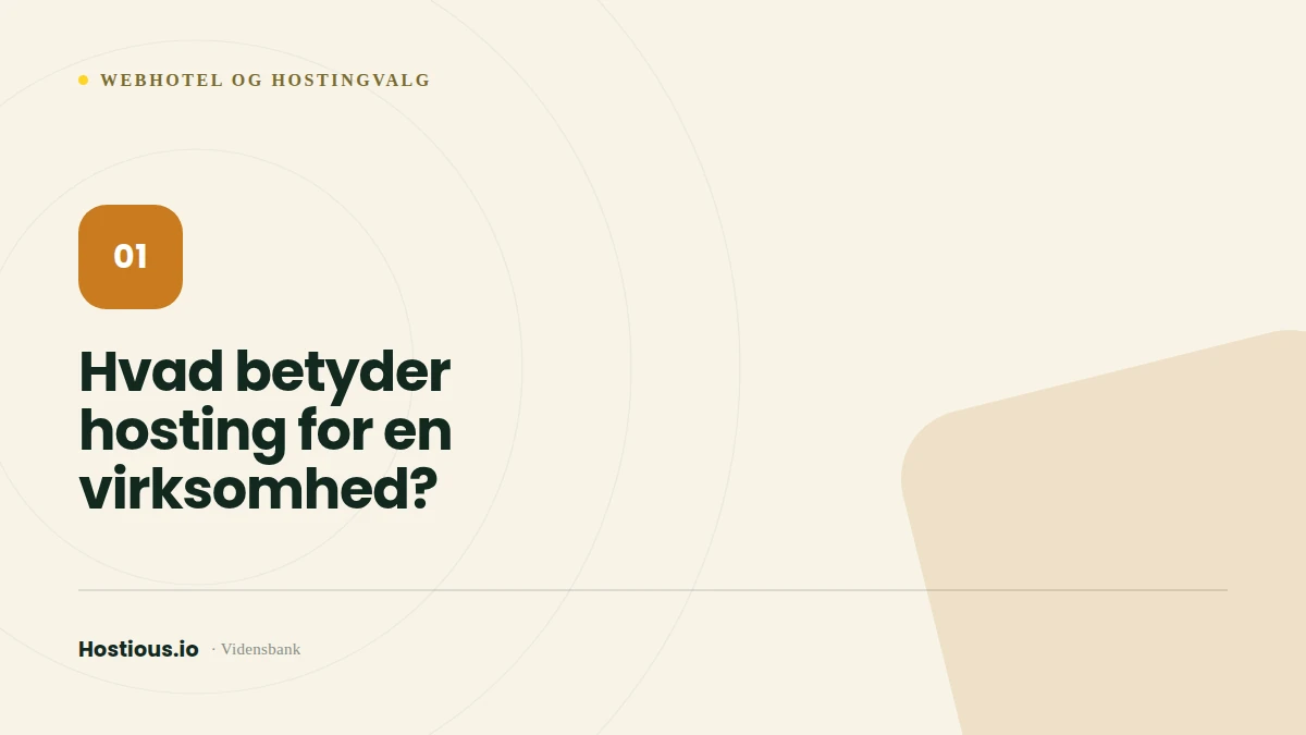 Hvad betyder hosting for en virksomhed?