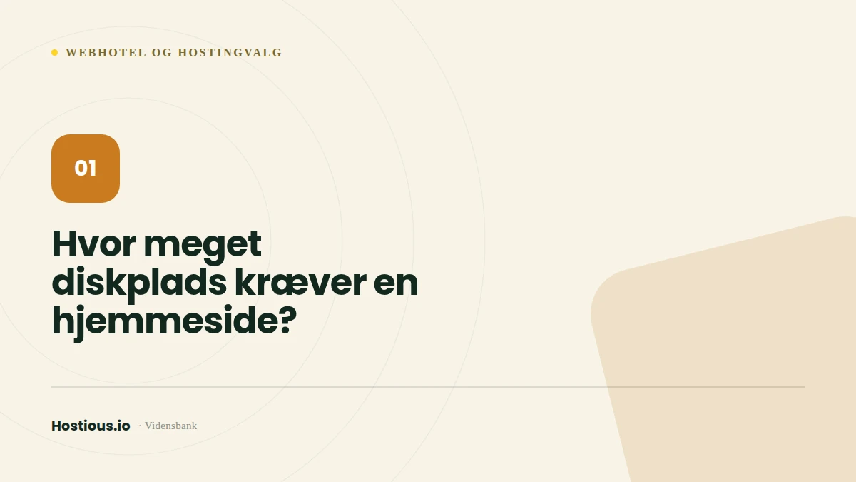 Hvor meget diskplads kræver en hjemmeside?