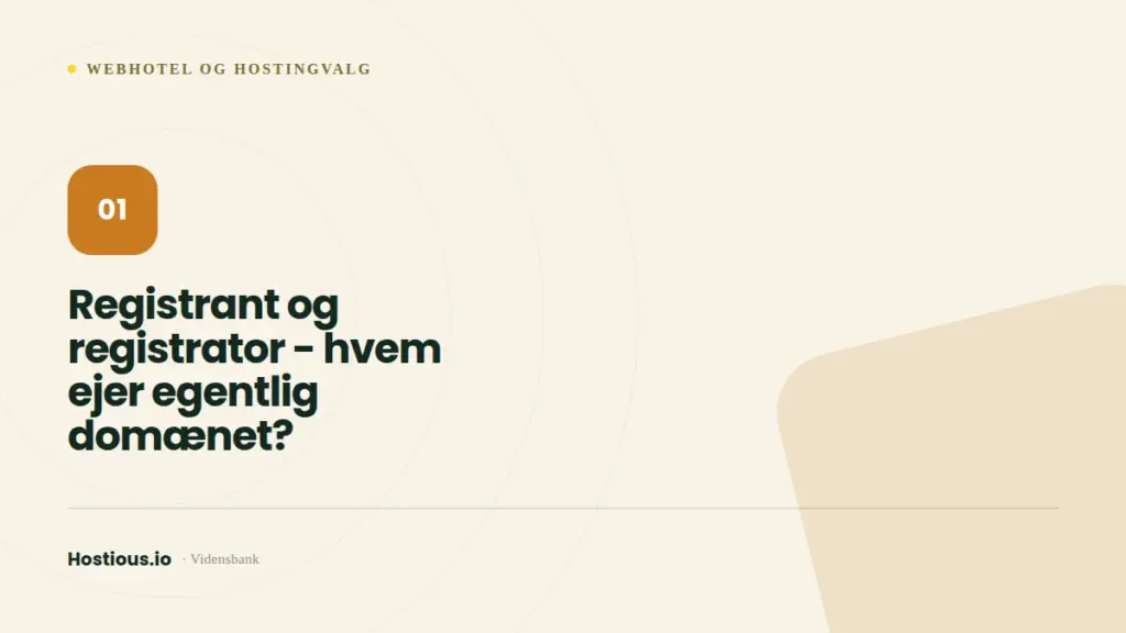 Registrant og registrator — hvem ejer egentlig domænet? Registrant og registrator — hvem ejer egentlig domænet?