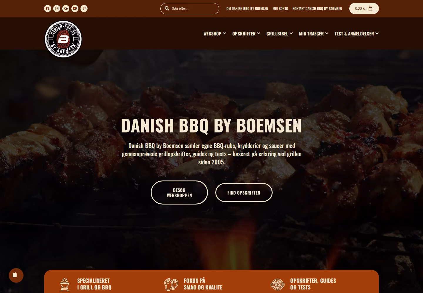 Boemsens forside før redesign