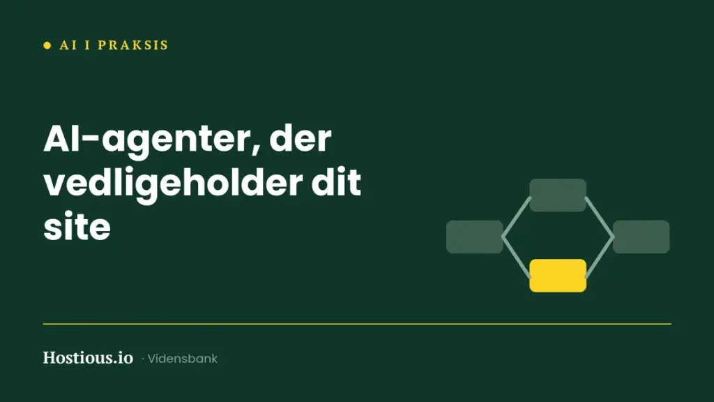 AI-agenter, der vedligeholder dit site: hvad er muligt i dag? AI-agenter, der vedligeholder dit site: hvad er muligt i dag?