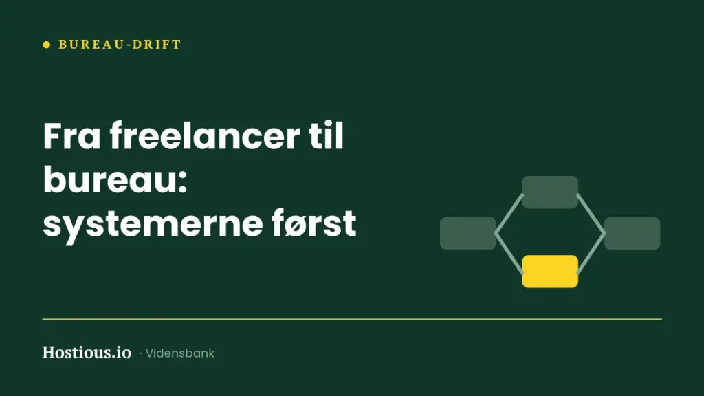 Fra freelancer til bureau: systemerne, der skal på plads først Fra freelancer til bureau: systemerne, der skal på plads først