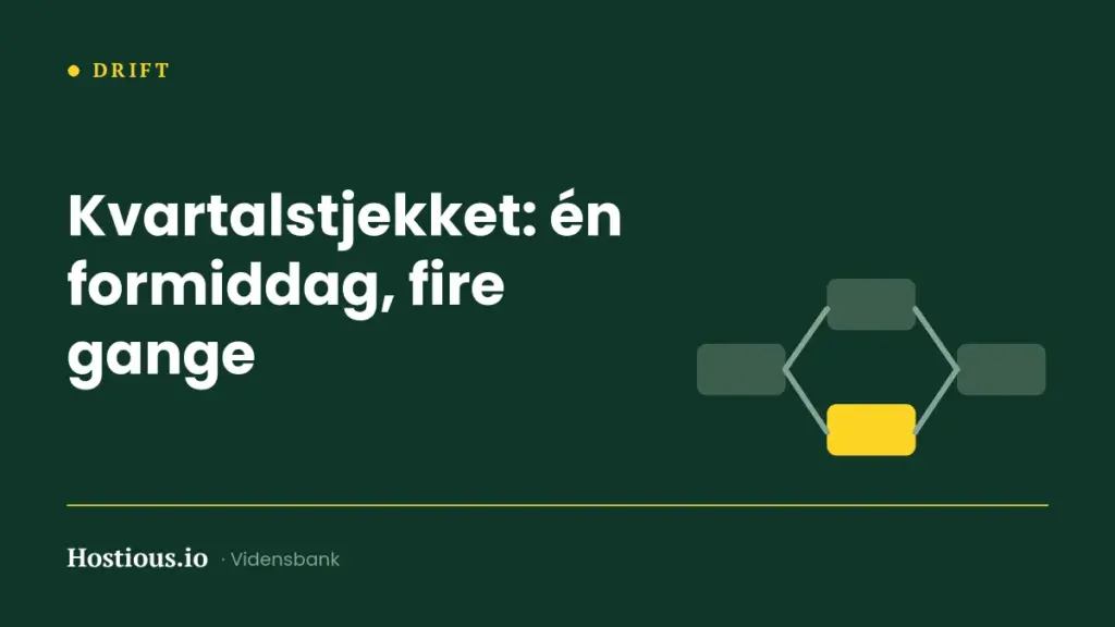 Kvartalstjek af hjemmesiden: fart, sikkerhed og indhold