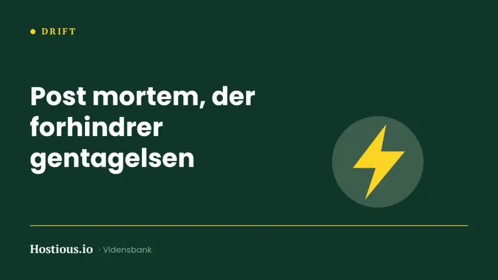 Efter nedbruddet: post mortem, der forhindrer gentagelsen