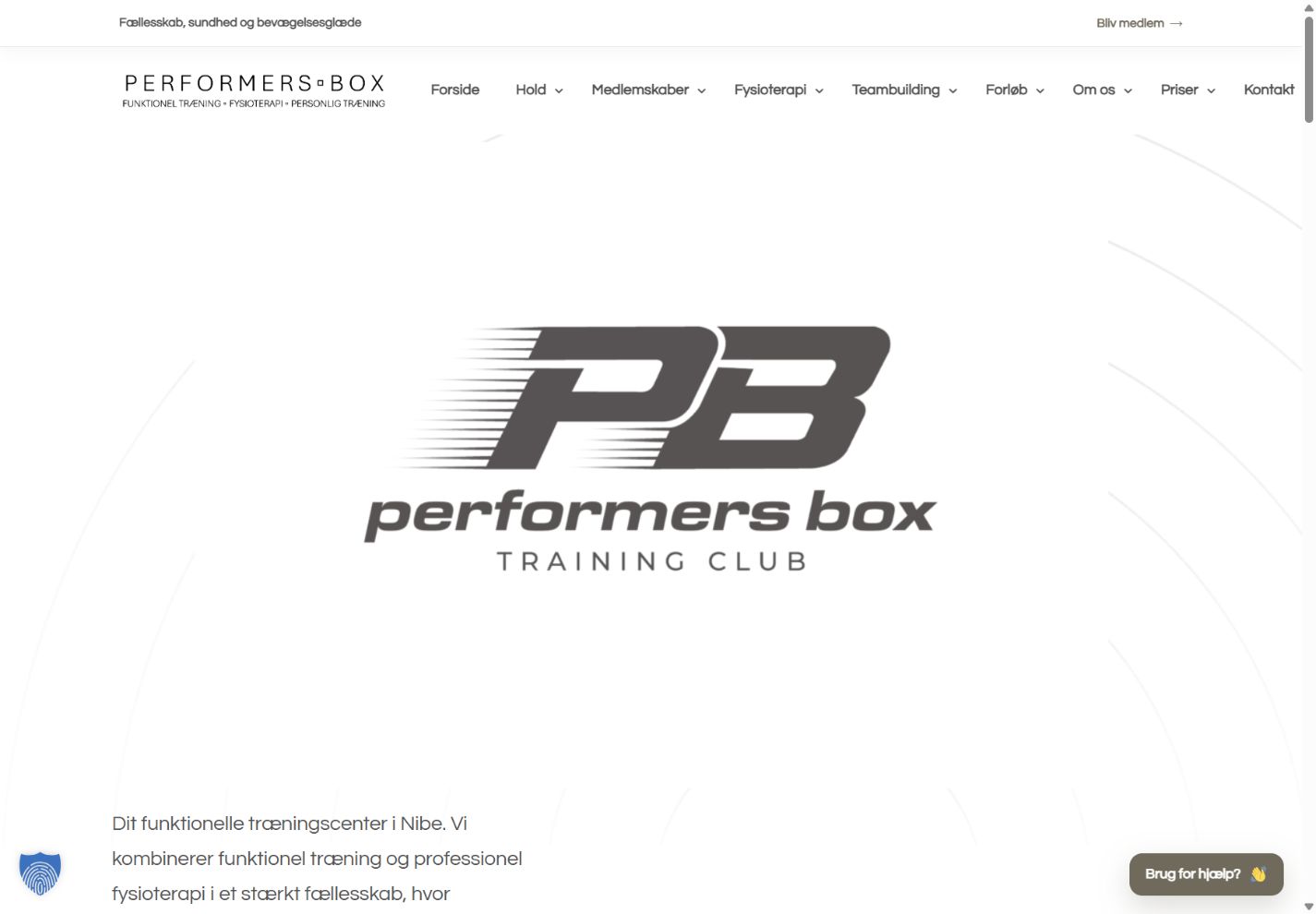 PerformersBox’ hjemmeside før redesign